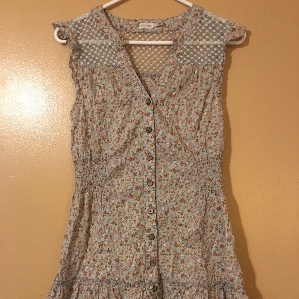 Floral button up top